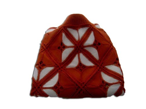 Extra 50% Off Hand Embroidered Poncho with Lots of Colorful Leather LEP_SQ_ORANGE_001