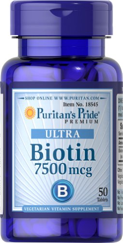 Puritan's Pride Biotin 7500 mcg-50 Tablets Puritan's Pride Biotin 7500 mcg-50 Tablets