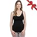 Kindred Bravely Simply Sublime Maternity & Nursing Tank with Built-in Bra (Black, Medium)