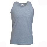 FRUIT OF THE LOOM SLEEVELESS ATHLETIC VEST TOP - 5 COLOURS (S-XXL)