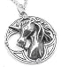 Guardian Plantagnet Unicorn Celtic Pendant Necklace