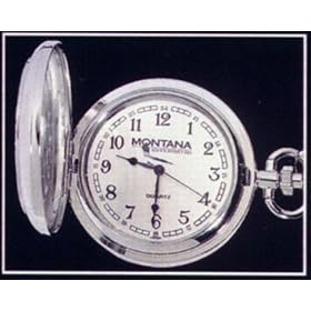 Engraved Pocket Watch (With Chain and Plain Pocket Clip) by Western Earrings