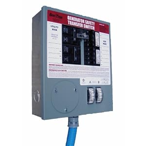 GenTran 3028 8-Circuit 30 Amp Transfer Switch For Up To 7500-Watt Generators by