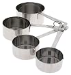 Amco 4-Piece Stainless Steel Measuring Cup Set