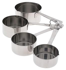 Amco Basic Ingredients Stainless Steel Measuring Cups, Set of 4