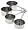 image Amco Basic Ingredients Stainless Steel Measuring Cups, Set of 4