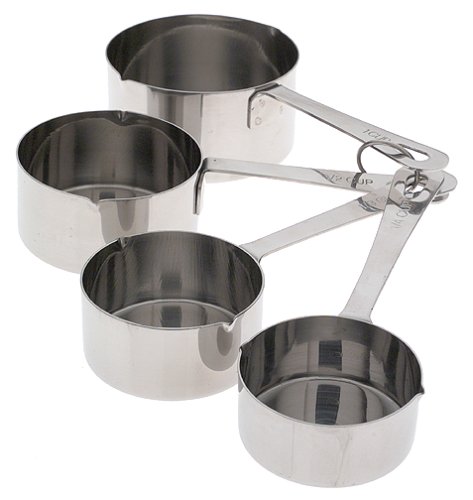 Amco 4-Piece Stainless Steel Measuring Cup Set