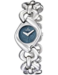 Festina Womens Dame F16544/2 Silver Stainless-Steel Quartz Watch with Blue Dial