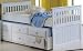 Captains Bed Twin with Twin Trundle and Drawers in White