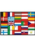 Stockfahne 25 Europastaaten