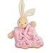 Kaloo Doudou Rabbit Plush Blankie, Pink