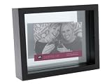 Present Time Photoframe Showcase mirror w. wood black