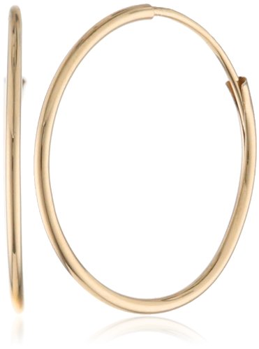 Klassics 10k Gold Endless Hoop Earrings, (0.55" Diameter)