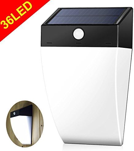 Solar Lights Outdoor Motion Sensor 36LED Wall Mount Light Waterproof Solar Powered Security Night Light Dusk to Dawn Auto On/Off with Bright/Dim Mode for Gallery Patio Garden Yard Gate Driveway-1Pack