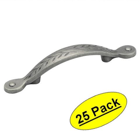 Amerock BP1580-WN Inspirations Leaf Weathered Nickel Cabinet Hardware Handle Pull - 3