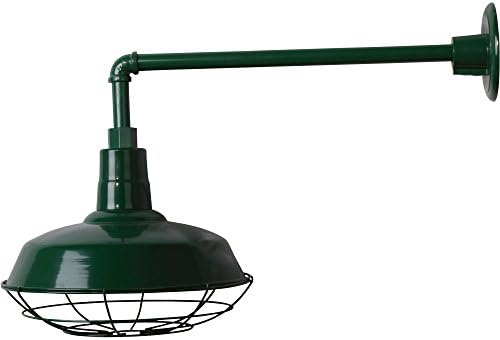 NPower Multi-Mount Warehouse Barn Light - 12in. Dia., Forest Green