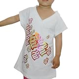 Rocawear - Girls Rocawear urban designer white cap sleeve V-Neck vest top. Very cute looking vest top with a head turning design on the front.