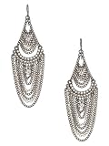 GUESS Slinkie Chain Chandelier Earrings, SILVER