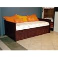 Solid Pine American Day Bed With Trundle Mahogany