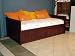 Solid Pine American Day Bed With Trundle Mahogany