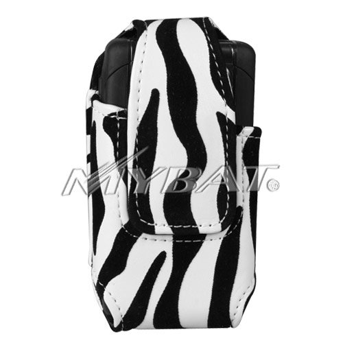 Black and White Zebra Animal Skin Design Leather Vertical Stylish Carry Case Pouch with Magnetic Closing Flap for HTC 3125, Fuze, Shadow, SHADOW09, Touch Diamond Verizon, LG AX830, CU500, ENV2 VX9100, VX8800, Motorola I410, i9, V750, V950, Pantech C520, BlackBerry 8220, 8230 Pearl Flip, Samsung A900, D807, M520, M630 Highnote, T629, T719, T739, T809, T819, U750 ALIAS2, Sanyo 3810, 6600, Sony Ericsson TM506, ZTE C70 Essenze