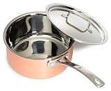 Gourmet Standard 3 Quart Copper Tri-Ply Saucepan with Lid - CT11770