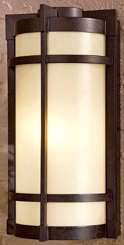 Minka Outdoor 72021-A179-PL, Mirador Outdoor Wall Pocket Sconce Lighting, 26w Fluorescent, Bronze