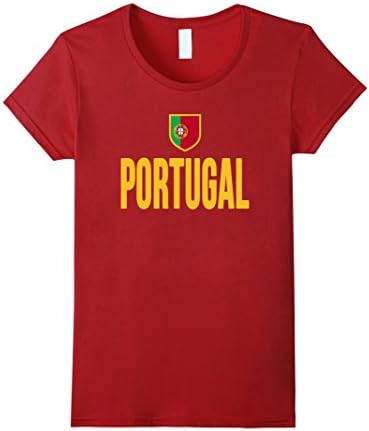 Women's Portugal Soccer T-shirt 2016 National Football Team Jersey Large Cranberry
