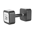 Reebok Square Rubber-Coated Chrome Dumbbell - 20 lbs.