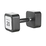 Reebok Square Rubber-Coated Chrome Dumbbell - 20 lbs.