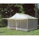 10' X 14' Cotton Canvas Privacy Screen Tent - Insulation Fly & Side Awnings included! by LeisureLife