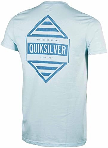 Quiksilver Men's Answer Slim Fit Graphic T-Shirt-Light Blue-XL