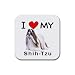 shih_tzu36shih tzu - I Love My ShihTzu Dog Square Coasters Set