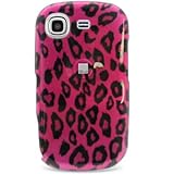 Crystal Hard Pink Faceplate with Leopard Design Cover Case for SAMSUNG A687 ....