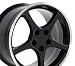 C5 Style Wheel with Machined Lip Fits Corvette - Black 17x8.5