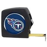 Tennessee Titans 25' Black Tape Measure (with Primary Logo)