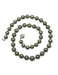 14K White Gold 18" "A" Quality Pearl 10-12.5mm Natural Color Tahitian Necklace