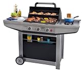 ADELAIDE 3 PREMIUM DELUXE, Plattengasgrill, 14kW + Seitenkocher