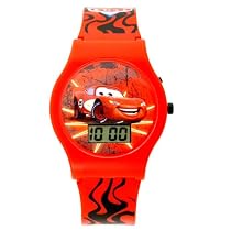 Disney Cars Kids' Red and Black Tracks Watch #CRS048