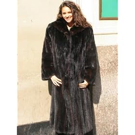 PLUS SIZE RANCH MINK FUR COAT sz18 #5861