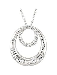 14K White Gold Diamond Necklace - 0.33 Ct. -- LIFETIME WARRANTY