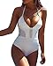 Women's Sexy V Neck Halter Hollow Out One Piece Monokini Beachwear Bikini Swimwuits