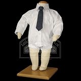Baby Boys White Long Sleeve Dress Shirt Baptism Bodysuit 3-24M