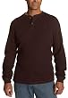 IZOD Men's Waffle Textured Long Sleeved Henley