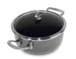 Chantal 4-Quart Copper Fusion Covered Risotto Pan, Platinum