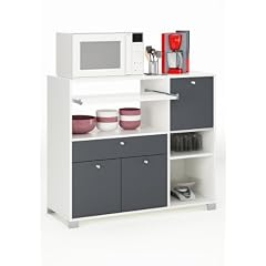 Singlek�che ONYX 717 K�chenschrank K�chenregal Schrank wei� anthrazit