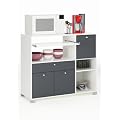 Singlek�che ONYX 717 K�chenschrank K�chenregal Schrank wei� anthrazit