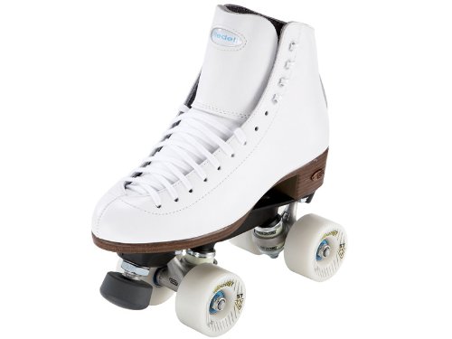 Riedell Mustang White 120 Artistic Mens Boys Ladies Womens Girls Kids Youth Childrens Quad Roller Skates