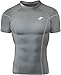 JustOneStyle New 023 Skin Tight Compression Base Layer Gray T Shirt Short Sleeve Mens