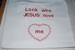 Embroidered Look who JESUS loves - ME Child M (10-12)